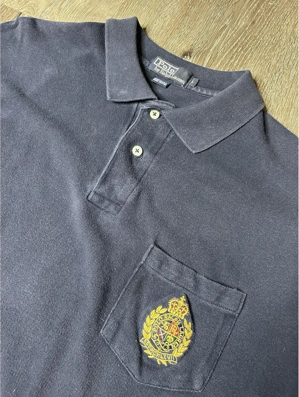 Vintage Crest Polo Ralph Lauren Men’s Large  Classic Fit Soft Cotton Pony USA